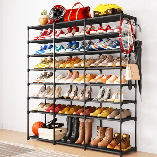 ComfyCushions Tall 8-Tier Collapsible Shoe Rack Shelf - Pack of 4
