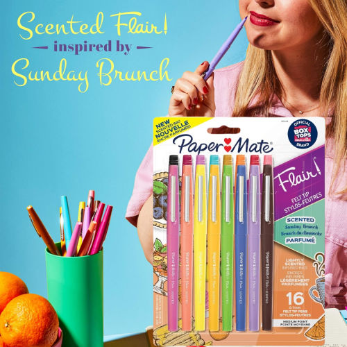 Paper Mate Flair Scented Felt Tip Pens, 0.7 mm, Assorted Sunday