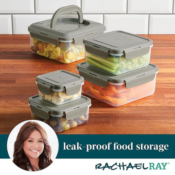 Rachael Ray Stacking Leak-Proof Food Storage Container 10-Piece Set $13.99...