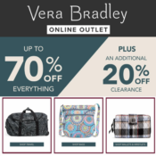 Up to 70% Off Vera Bradley Outlet + An Additional 20% Off Clearance