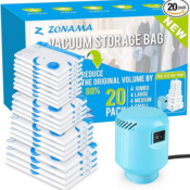 Vacuum Storage Bags with Electric Air Pump, 20-Pack $29.99 (Reg. $47.99)...