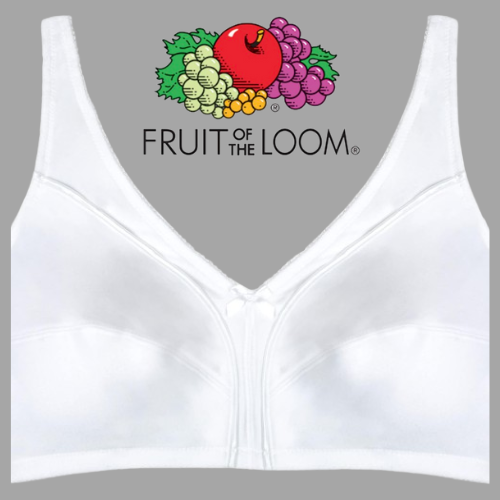 Fruit of the Loom Women's Seamed Soft Cup Wirefree Cotton Bra