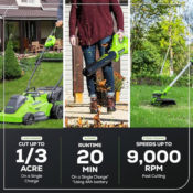 Greenworks 40V Cordless Mower, Blower and Trimmer Combo Kit $360 Shipped...