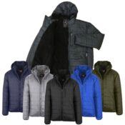Men's Sherpa Fleece-Lined Hooded Puffer Jacket $24.99 (Reg. $62) - 6 Colors,...