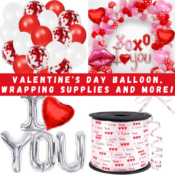 Valentine's Day Balloon, Wrapping Supplies and more from $6.38 (Reg. $9.97+)