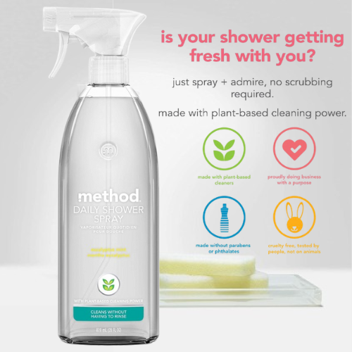 Method Eucalyptus Mint Daily Shower Spray Cleaner, 28 Oz as low as .09 After Coupon (Reg. .59) + Free Shipping