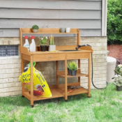Enhance your gardening experience with Yaheetech Outdoor Garden Work Bench...
