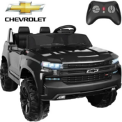 Gift your child an unforgettable adventure with Chevrolet Silverado 24V Powered Ride on Car for Kids...