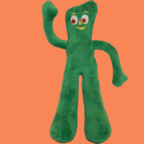 Multipet Gumby Plush Filled Dog Toy, Green, 9 inch (Pack of 1)