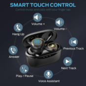 Smart Touch Control Bluetooth 5.3 Earbuds $24.99 After Coupon + Code (Reg....