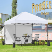 Enjoy a peaceful retreat outdoors with Yaheetech 10x10 Pop up Canopy Tent...
