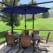 Ensure a comfortable and cool environment with Yaheetech 9-Feet Patio Umbrella...
