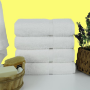 100% Cotton Premium Turkish Towels, 4-Piece, White $39.98 Shipped Free...
