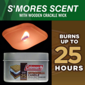 Coleman 6-Pack Crackle Wick S'mores Scented Outdoor Citronella Candle $14.99...