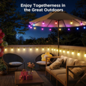 Create a cozy and inviting atmosphere with Govee Outdoor String Lights,...