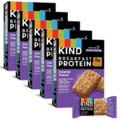KIND 30-Count Caramel Peanut Breakfast Protein Bars as low as $18.19 After...