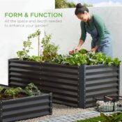 Outdoor Metal Raised Garden Bed (Gray) $89.99 Shipped Free (Reg. $130)...