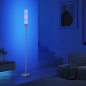 Transform your home lighting experience with this RGBICWW Cylinder Floor...