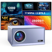 Transform any space into a smart home theater with this 4K Projector with...
