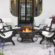 Gather around and enjoy cozy evenings outdoors with the Alden Design 32”...