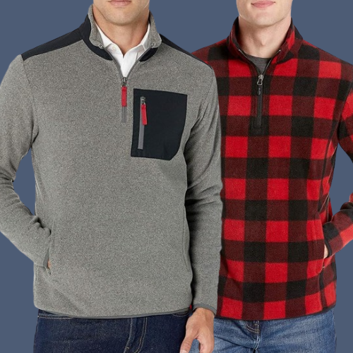 Amazon Essentials Men's Quarter-Zip Polar Fleece Jacket $8.30 (Reg. $27 ...