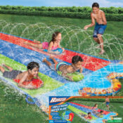 BANZAI Triple Racer Water Slide $14.99 (Reg. $25) - Includes 3 Inflatable...