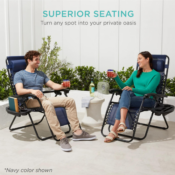 Best Choice Products Zero Gravity Chair w/ Cup Holders, 2-Pack $89.98 Shipped...