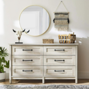 Better Homes & Gardens Modern Farmhouse 6-Drawer Dresser $187 Shipped...