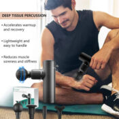 Deep Tissue Percussion Mini Massage Gun, 4-Speed $20 After Code (Reg. $50)...