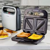 Electric Sandwich Maker w/ Non-Stick Plates $11.69 After Coupon (Reg. $25)...