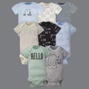 Gerber Baby-Boys 8-Pack Short Sleeve Onesies Bodysuits $9.69 (Reg. $22)...