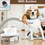 Enjoy hassle-free pet grooming at home with Jigoo P300 Pet Grooming Vacuum...