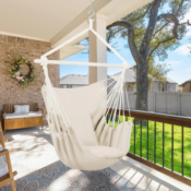 Treat yourself to a moment of tranquility with the Large Hammock Chair Swing...