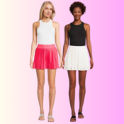 Feel Free to Move with No Boundaries Pleated Mesh Skort $8.98 - 2 Colors...