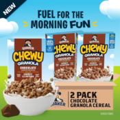 Quaker Chewy 2-Pack Granola Chocolate Breakfast Cereal, 13.6 Oz as low...