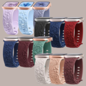 Save 50% on 3-Pack Floral Embossed Apple Watch Bands from $4.99 After Code...