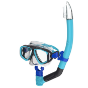 Speedo Anti-Fog Swim Snorkel Dive Mask w/ Nose Cover (Black/Clear MS) $19.18...