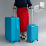 Spinner Luggage 2-Piece Set with 3 Packing Cubes $62 Shipped Free (Reg....