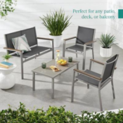 Textilene Outdoor Conversation 4-Piece Set $149.99 After Code (Reg. $345)...