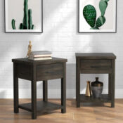 Hillsdale 2-Pack Lancaster Farmhouse One-Drawer Nightstands $88 Shipped...