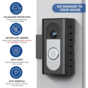 Secure your home with the adjustable Anti-Theft Video Doorbell Mount $22...