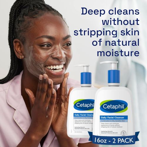 Cetaphil Daily Facial Cleanser for Oily/Sensitive Skin, 2-Pack as low ...