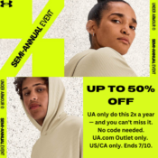 Under Armour Semi-Annual Event – Up to 50% OFF + Extra 15% OFF + FREE...