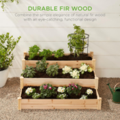 Transform your garden with this space-saving and stackable 3-Tier Fir Wood...