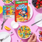 Cap'n Crunch Cereal, 3 Flavor Variety Pack, 4 Boxes as low as $10.94 Shipped...