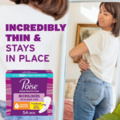 Poise 54-Count Lightest Regular Length Fresh Protection Microliners Panty...