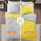 Enhance the look and feel of a bedroom with this Reversible Comforter 2-Piece...