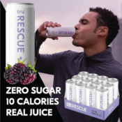 Tru Rescue Seltzer 12-Pack Hydration Detox Drink with Electrolytes, Blackberry...