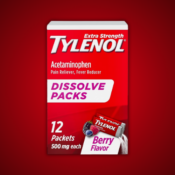 Tylenol 12-Pack Extra Strength Pain Reliever and Fever Reducer Berry Flavor...