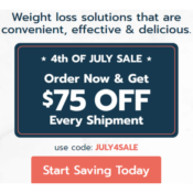 Don't Miss Jenny Craig's 4th of July Sale: Get $75 OFF Every Shipment with...